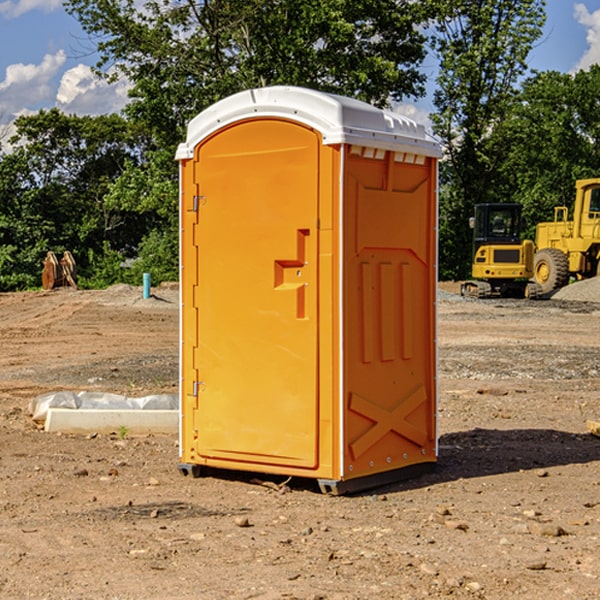 how often are the portable restrooms cleaned and serviced during a rental period in Heflin Alabama